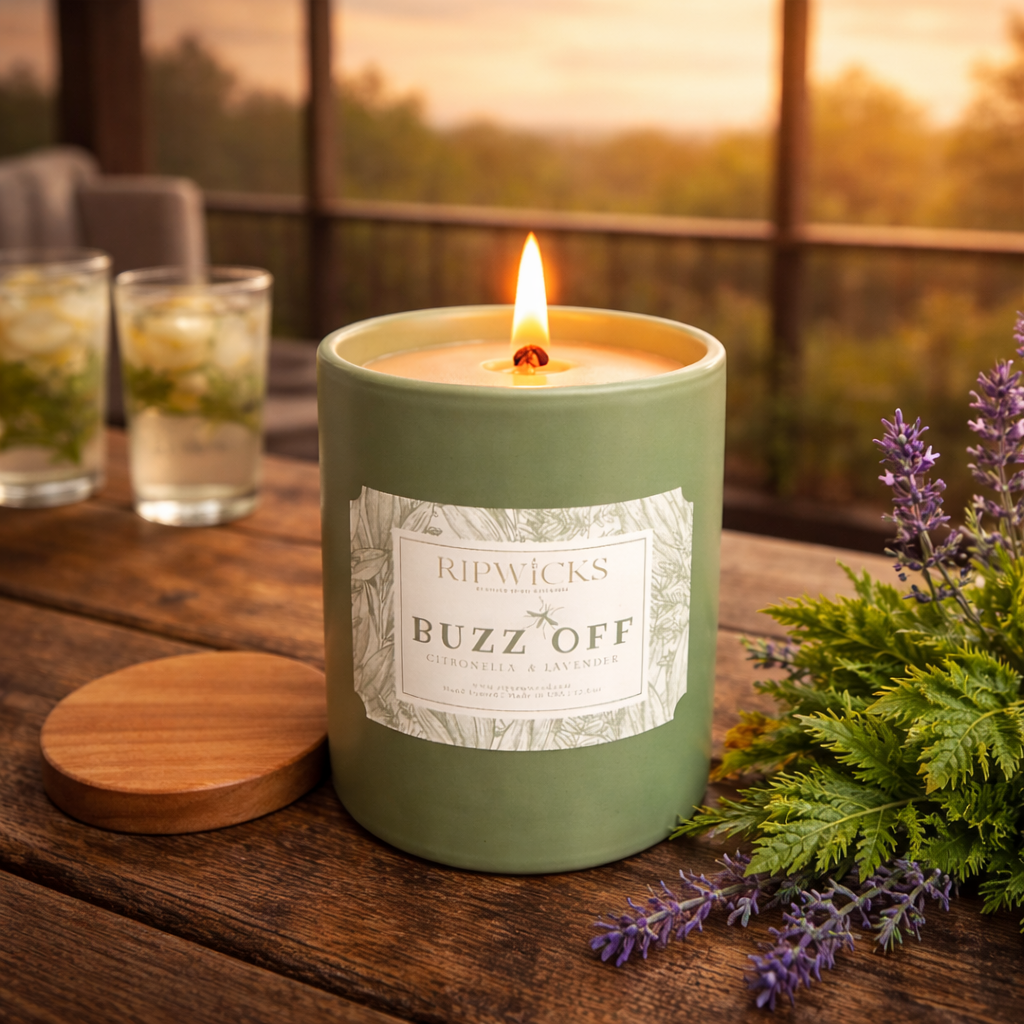 Citronella & Lavender 12.5 oz - Outdoor Wood Wick Candle