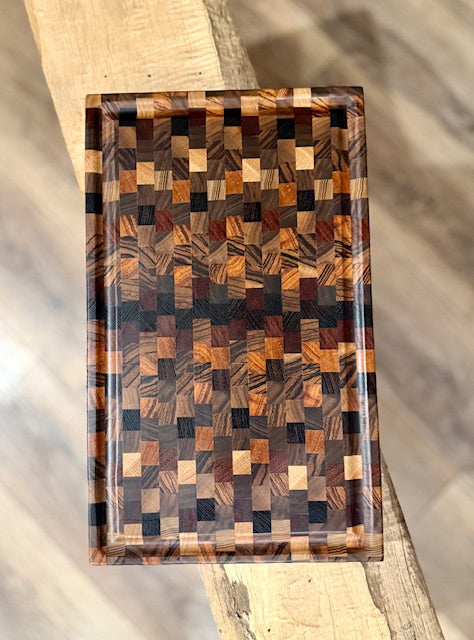 Cutting Board (end-grain) w/ juice groove, 16" x 9.5"