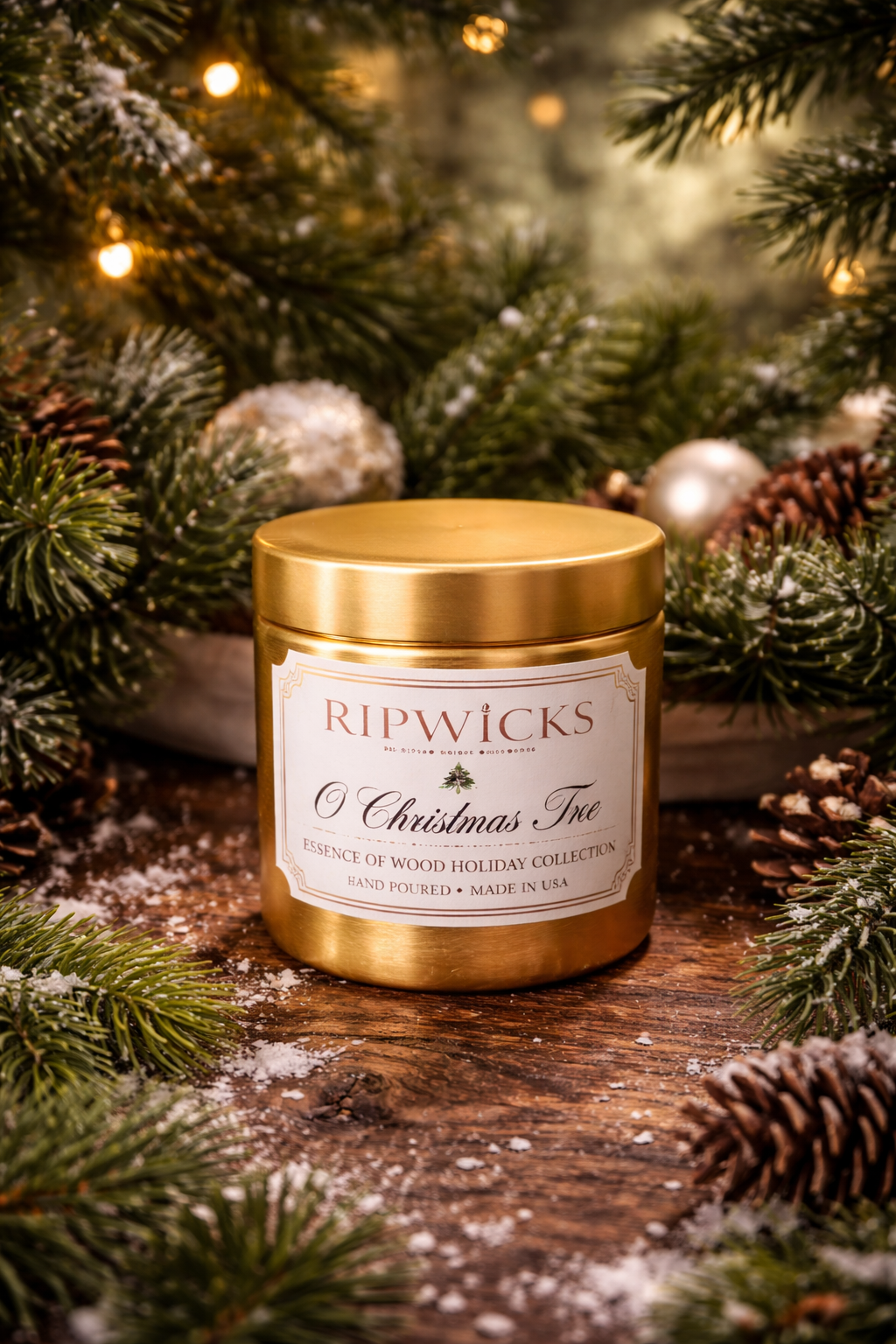 O Christmas Tree 9 oz - Wood Wick Candle
