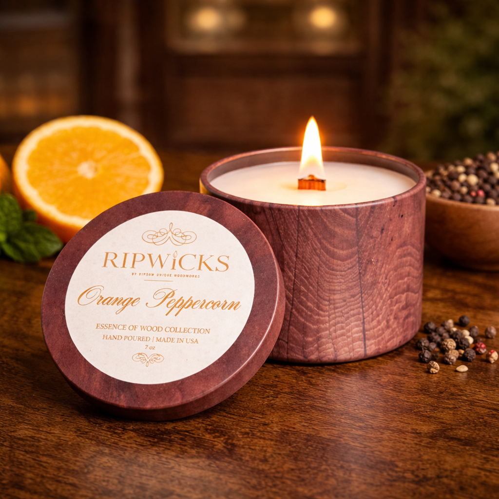 Orange Peppercorn 7 oz  - Wood Wick Candle